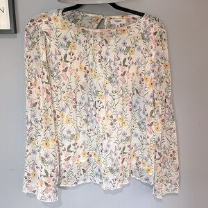 Kensie Lightweight Floral Boho Blouse Size Small